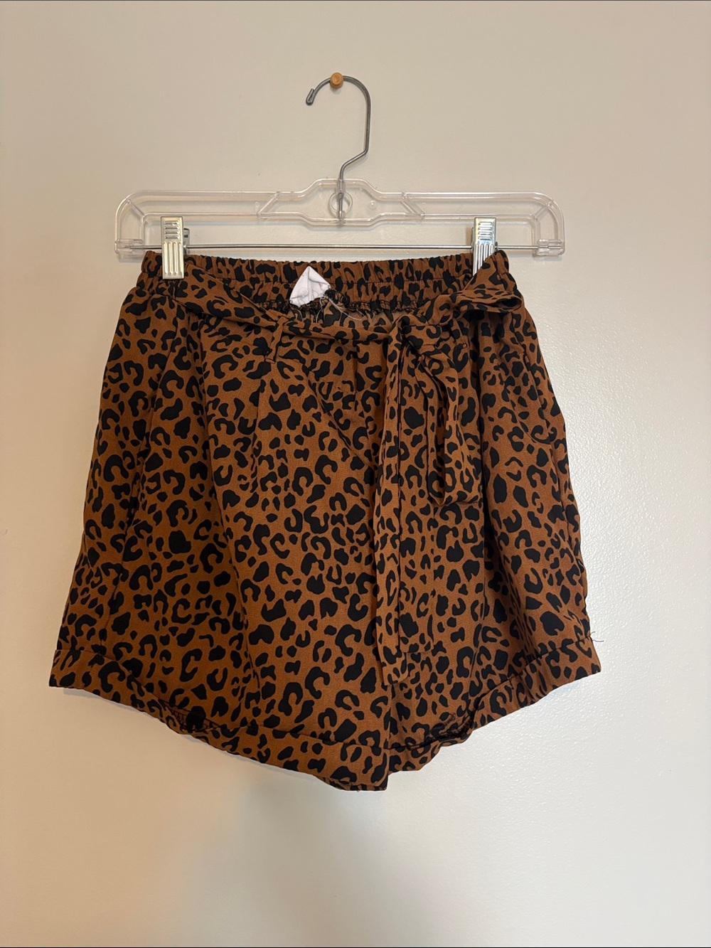Sienna Sky High-Waist Leopard Print Shorts - Brown & Black